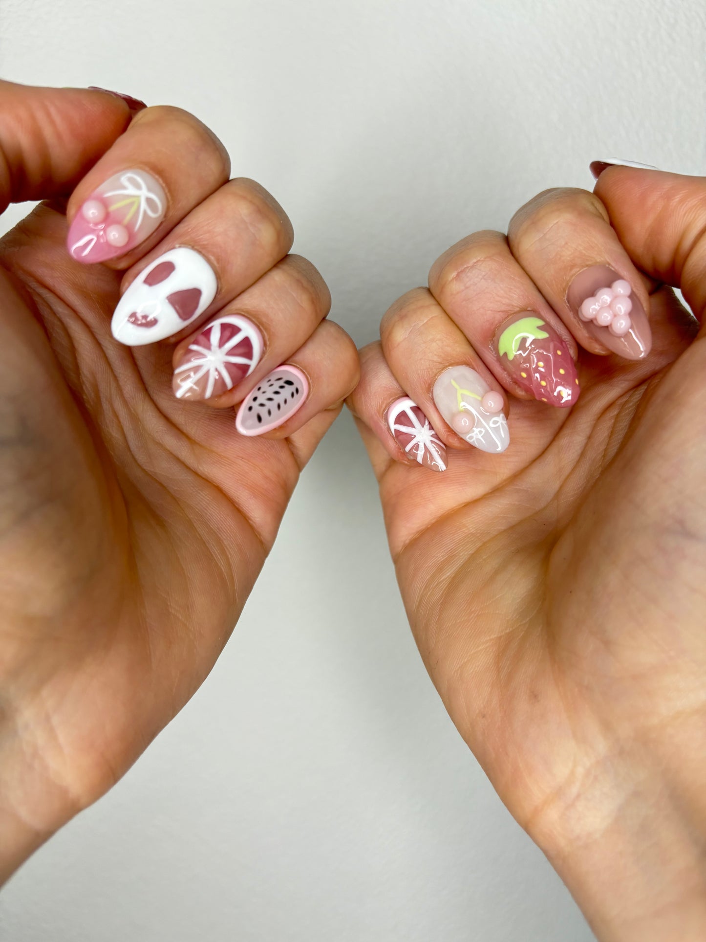 Salade de fruits rose